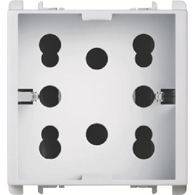 Presa Multy P40, 2 moduli, due prese bipasso P11-P17 e una presa schuko, Nea, bianco product photo Photo 01 3XL