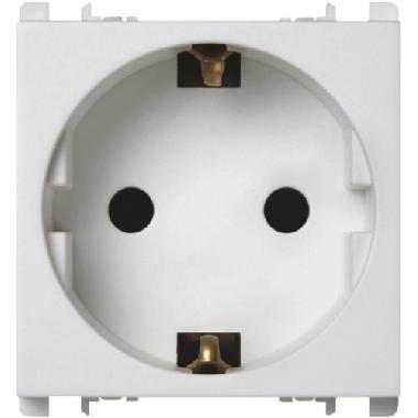 Presa tedesca, 2 moduli, 2P+T 16A-250V, Nea, bianco product photo Photo 02 3XL