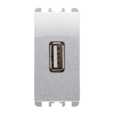 Unità di alimentazione con una uscita USB, 1 modulo, 5V 2.1A, 100-230V, Nea, alluminio product photo Photo 01 3XL