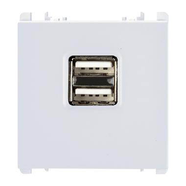 Unità di alimentazione con due uscite USB, 1 modulo, 5V 2.1A, 100-230V, Nea, bianco product photo Photo 01 3XL