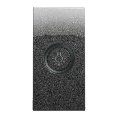 Copritasto illuminabile simbolo 'luce', 1 modulo, Nea, acciaio scuro product photo Photo 02 3XL