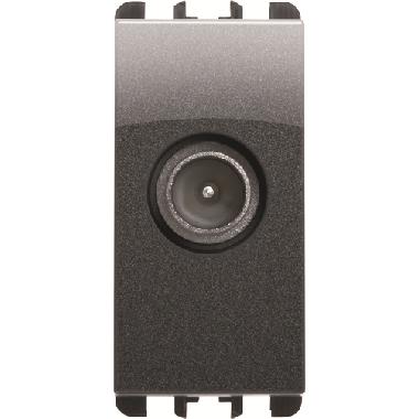 Presa TV diretta maschio, 1 modulo, attenuazione 0,5 dB, Nea, acciaio scuro product photo Photo 01 3XL