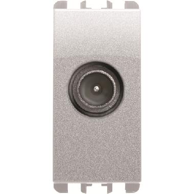Presa TV passante maschio, 1 modulo, attenuazione 5 dB, Nea, alluminio product photo Photo 01 3XL