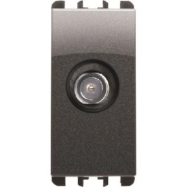 Presa diretta SAT femmina, 1 modulo, attenuazione 0,5 dB, Nea, acciaio scuro product photo Photo 02 3XL