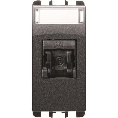 Presa RJ45 Cat.6 UTP 1 modulo, Nea, acciaio scuro product photo Photo 01 3XL
