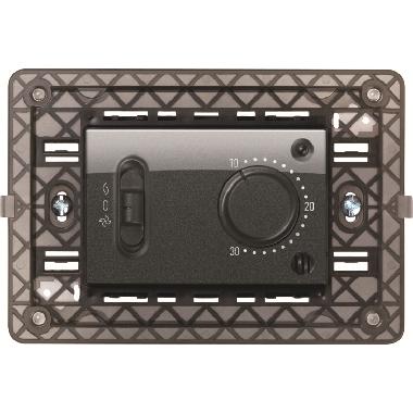 Termostato elettronico, con supporto 3 moduli, per scatola 503, 230V, Nea, acciaio scuro product photo Photo 01 3XL