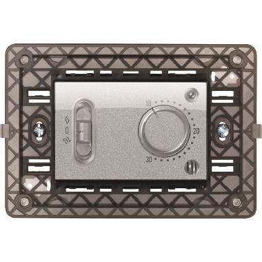 Termostato elettronico, con supporto 3 moduli, per scatola 503, 230V, Nea, alluminio product photo Photo 01 3XL