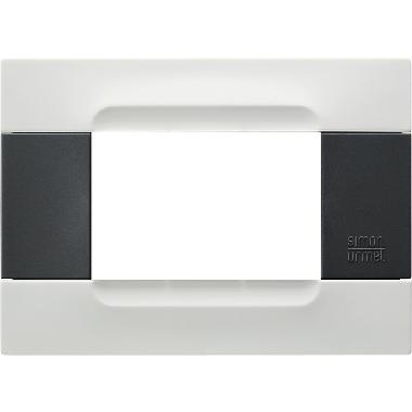 Placca 3 moduli, K&agrave;dra, serie antracite, tecnopolimero, bianco helsinki product photo Photo 01 3XL