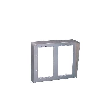 Custodia con telaio e visiera antipioggia, 2 file 4 moduli, Sinthesi S2, appoggio muro product photo Photo 01 3XL