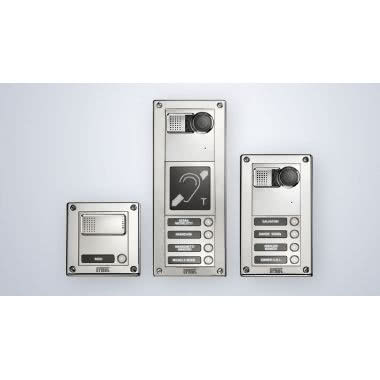 Frontale per posto esterno, 1 pulsante, Sinthesi Steel product photo Photo 02 3XL