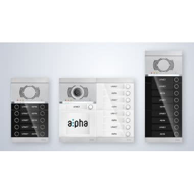 Set 10 cartellini portanome, Alpha, pulsante singolo nero product photo Photo 06 3XL