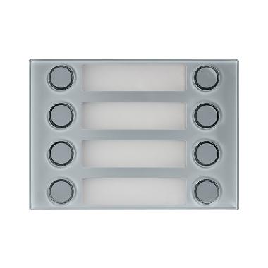 Frontale per modulo pulsanti 1168/8, 8 pulsanti su 2 file, Alpha, grigio product photo Photo 01 3XL