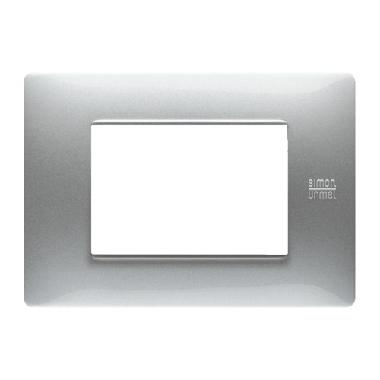 Placca 3 moduli, Flexa, tecnopolimero, alluminio product photo Photo 01 3XL