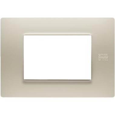 Placca 3 moduli, Flexa, tecnopolimero, sabbia product photo Photo 01 3XL