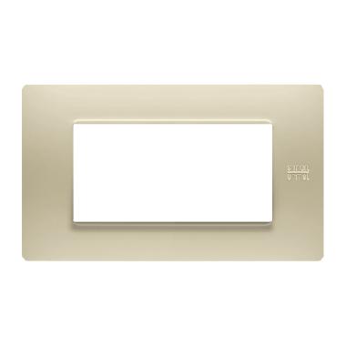Placca 4 moduli, Flexa, tecnopolimero, avorio product photo Photo 01 3XL