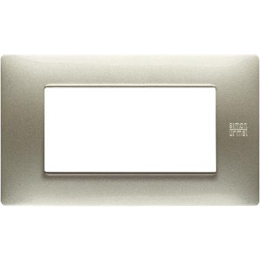 Placca 4 moduli, Flexa, tecnopolimero, titanio product photo Photo 02 3XL