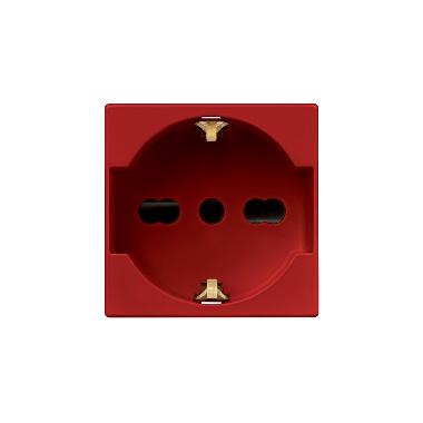 Presa universale P40, 2 moduli, 2P+T 16A-250V, rosso product photo Photo 01 3XL