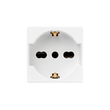 Presa universale P40, 2 moduli, 2P+T 16A-250V, bianco product photo Photo 01 3XL