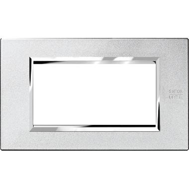 Placca 4 moduli, Expì, metallo, argento mercurio product photo Photo 02 3XL