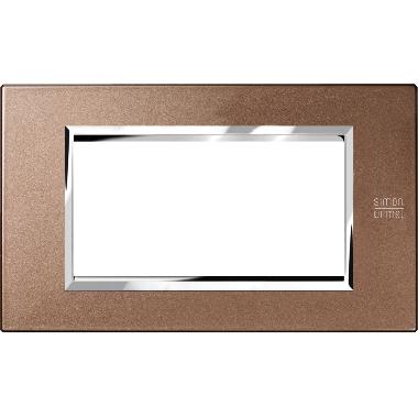 Placca 4 moduli, Expì, metallo, bronzo lucido product photo Photo 02 3XL