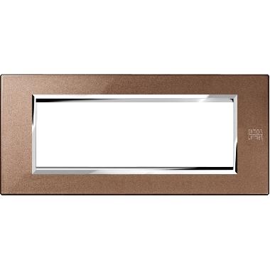 Placca 6 moduli, Expì, metallo, bronzo lucido product photo Photo 01 3XL