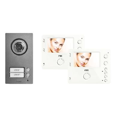 Kit bifamiliare video con pulsantiera Mikra2 e videocitofono vivavoce Mìro, sistema 2voice product photo Photo 01 3XL