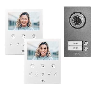 Kit bifamiliare video con pulsantiera Mikra2 e videocitofono vivavoce VOG5, sistema 2Voice product photo Photo 01 3XL