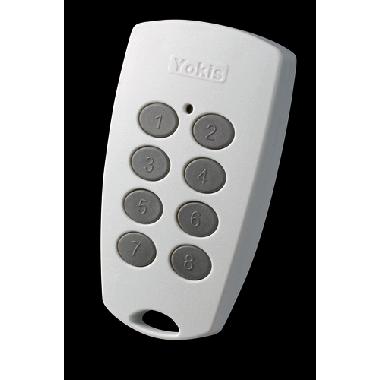 Telecomando a 8 pulsanti indipendenti, sistema Radio Power, a portachiavi, colore legno product photo Photo 02 3XL