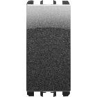 Deviatore, morsetti a vite, 1 modulo, 1P 10AX, Nea, acciaio scuro product photo