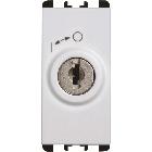 Interruttore chiavi uguali, morsetti a vite, 1 modulo, estraibile in posizione '0', 2P 10A, Nea, bianco product photo