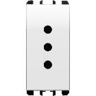 Presa P11, 1 modulo, 2P+T 10A-250V, Nea, bianco ghiaccio product photo