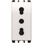 Presa bipasso P11-P17, 1 modulo, 2P+T 16A-250V, Nea, bianco ghiaccio product photo