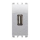 Unità di alimentazione con una uscita USB, 1 modulo, 5V 2.1A, 100-230V, Nea, alluminio product photo