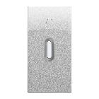 Copritasto illuminabile per interruttore 2P (codice 10162xx), 1 modulo, Nea, alluminio product photo
