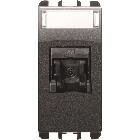 Presa RJ45 Cat.6 UTP 1 modulo, Nea, acciaio scuro product photo