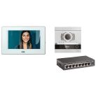 Kit monofamiliare video espandibile con pulsantiera Alpha e videocitofono 1741 Basic, sistema IPerCom product photo