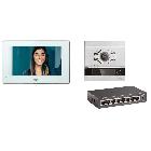 Kit monofamiliare video espandibile con pulsantiera Alpha e videocitofono 1741 Basic, sistema IPerCom product photo