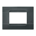 Placca 3 moduli, K&agrave;dra Monochrome, tecnopolimero, nero auckland product photo