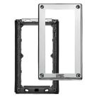 Telaio porta moduli con cornice per 2 moduli per pulsantiera Sinthesi Steel product photo