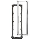 Telaio portamoduli con cornice, Sinthesi Steel, 1 fila 4 moduli product photo