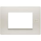 Placca 3 moduli, Flexa, tecnopolimero, polvere product photo