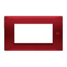 Placca 4 moduli, Flexa, tecnopolimero, rosso product photo