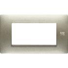 Placca 4 moduli, Flexa, tecnopolimero, titanio product photo