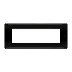 Placca 7 moduli, Flexa, tecnopolimero, nero assoluto product photo