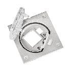 Porta meccanismo vuoto per una presa di energia e un connettore dati, acciaio scuro product photo