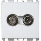 Presa diretta TV-SAT, 2 moduli, attenuazione 2 dB, Nea, bianco product photo