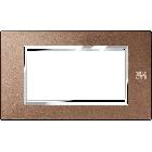 Placca 4 moduli, Expì, metallo, bronzo lucido product photo