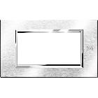Placca 4 moduli, Expì, alluminio, cromo spazzolato product photo