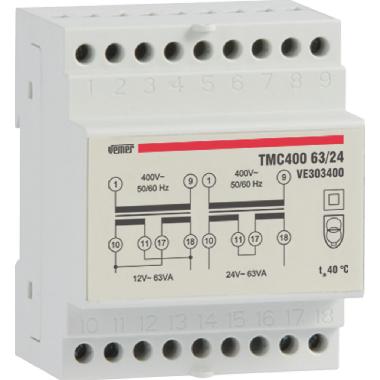 Tmc400 63/24 trasf. 63va cont.400/12-24v product photo Photo 01 3XL