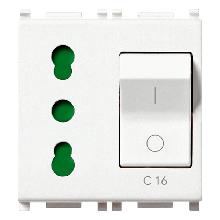 Vimar Plana 14273 Presa 2P+T 16A P17/11 intb+MT C16 bianco product photo